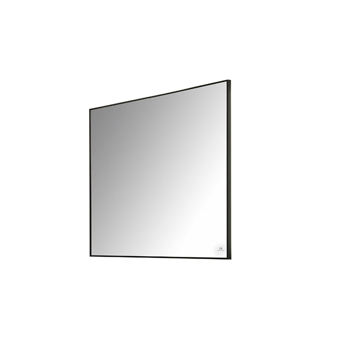 SQUARE зеркало в алюминиевой раме с сенсорным выключателем подсветки и подогрева 60Х60 черное