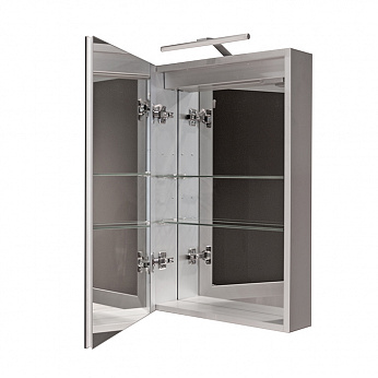 SMART CABINETS шкаф подвесной с одной дверцей и двойным зеркалом с подсветкой 500Х750Х135